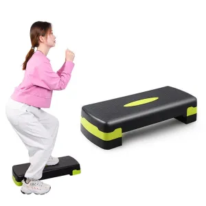 Fitness Pedal Rhythm Pedal Adjustable Sports Yoga Fitness Aerobics Pedal, Size: 78 x 30 x 10 cm( Black   Green)