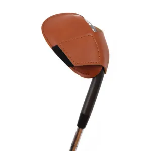 Golf Club Leather Cover Golf Club Cap Protective Cover(Brown)