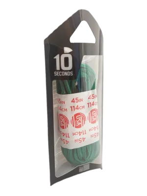 10 Seconds ® Athletic Oval Laces | Kelly Green