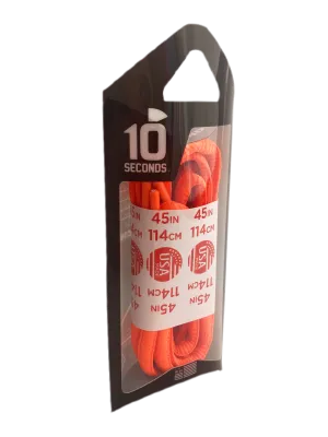 10 Seconds ® Athletic Oval Laces | Neon Orange