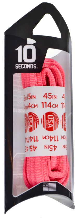 10 Seconds ® Athletic Oval Laces | Neon Pink