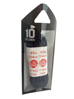 10 Seconds ® Reflexall ® Athletic Oval Laces |  Navy Reflective