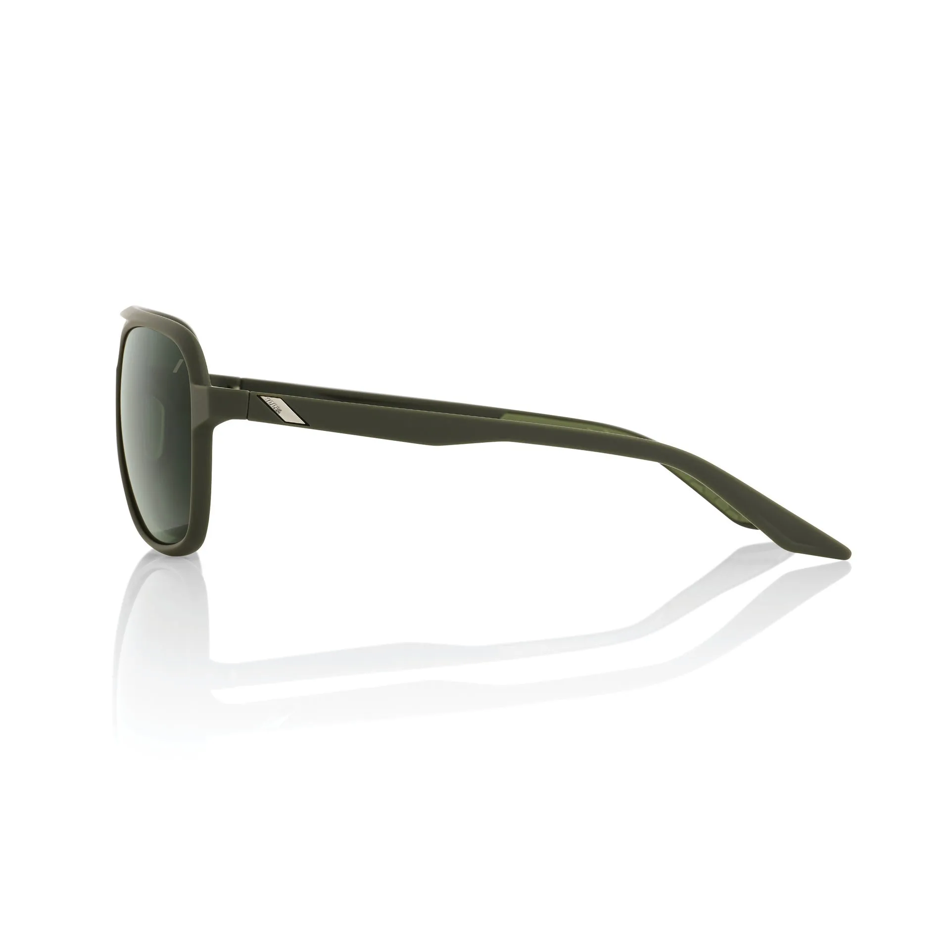 100% KAISA Sunglasses - Soft Tact Army Green - Grey Green