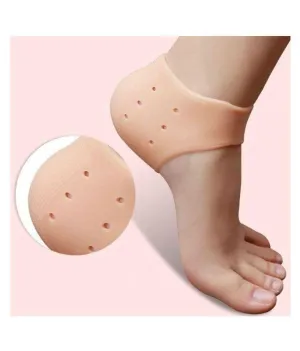 2pcs Silicon Gel Heel Pad Socks for Heel Repair Free Size