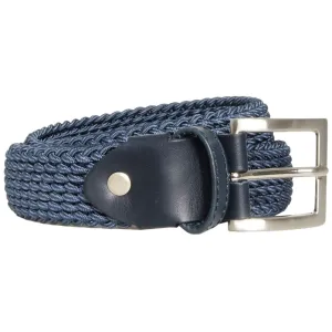 30 mm Leather-Trimmed Viscose Belt Airforce-Blue