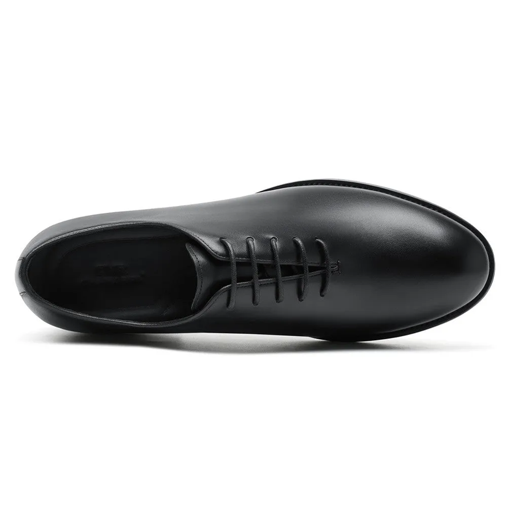 6CM / 2.36 Inches CMR CHAMARIPA   Elevator Shoes - Stylish Black Oxford Men's Shoe with 6cm Height Increase