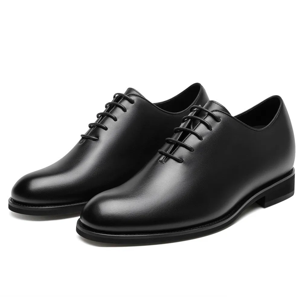 6CM / 2.36 Inches CMR CHAMARIPA   Elevator Shoes - Stylish Black Oxford Men's Shoe with 6cm Height Increase