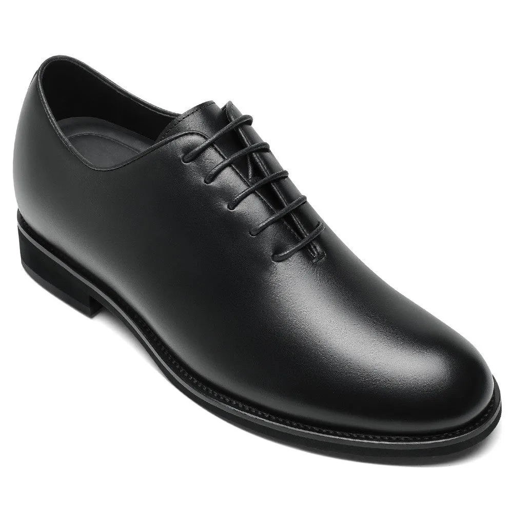 6CM / 2.36 Inches CMR CHAMARIPA   Elevator Shoes - Stylish Black Oxford Men's Shoe with 6cm Height Increase