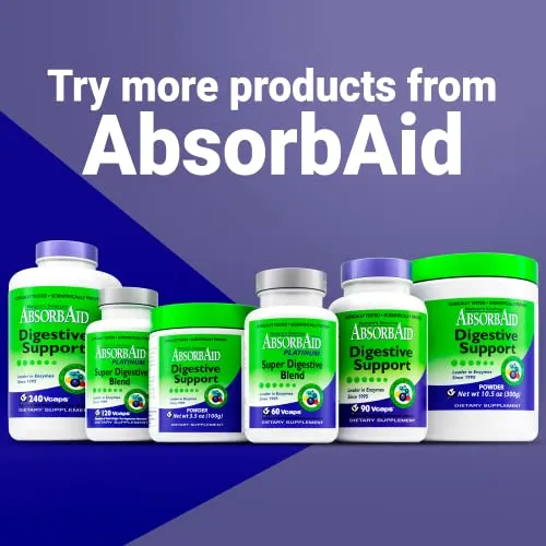 AbsorbAid Platinum Super Digestive Enzyme Support 60 vCaps