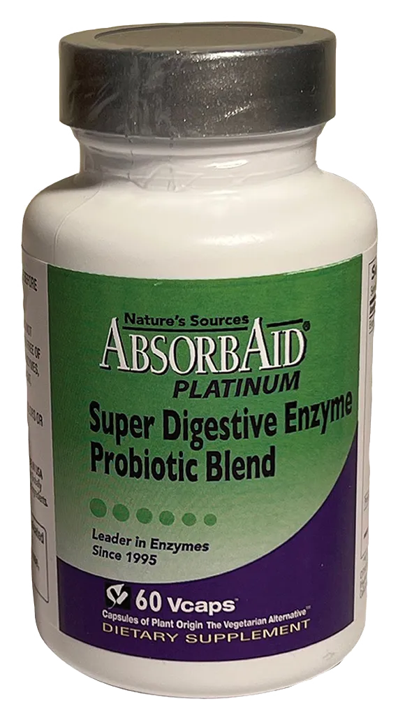 AbsorbAid Platinum Super Digestive Enzyme Support 60 vCaps