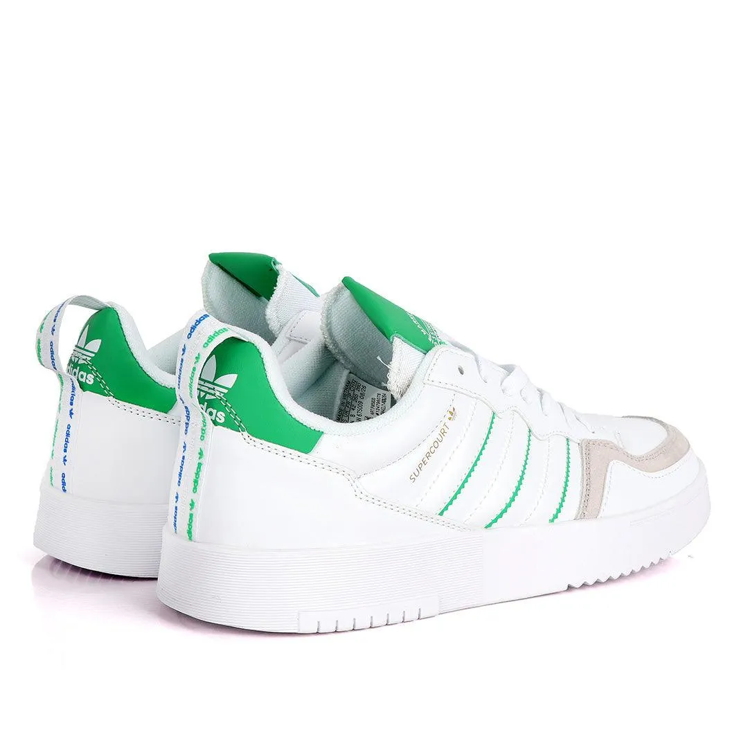 AD SuperCourt White Fashionable Sneakers With Green Classic Designs