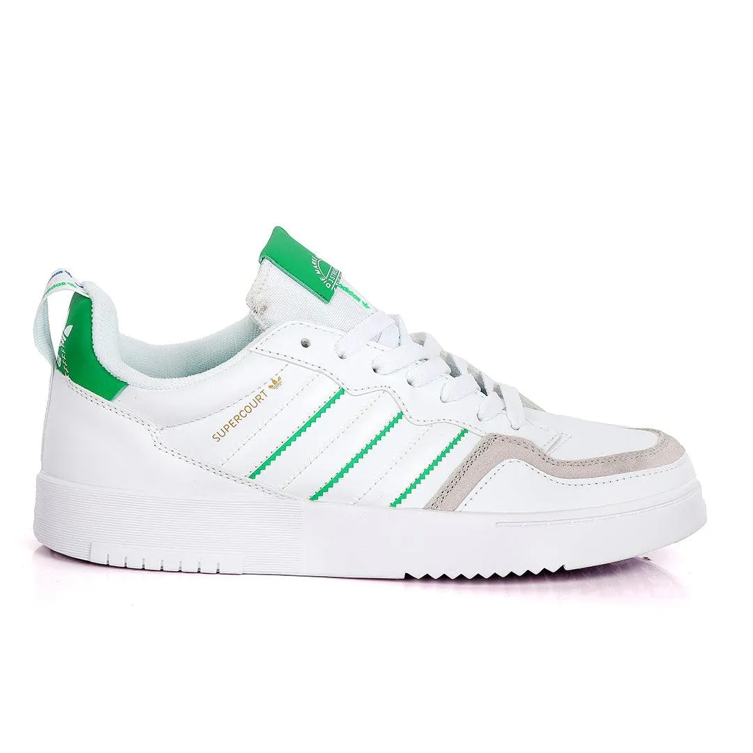 AD SuperCourt White Fashionable Sneakers With Green Classic Designs