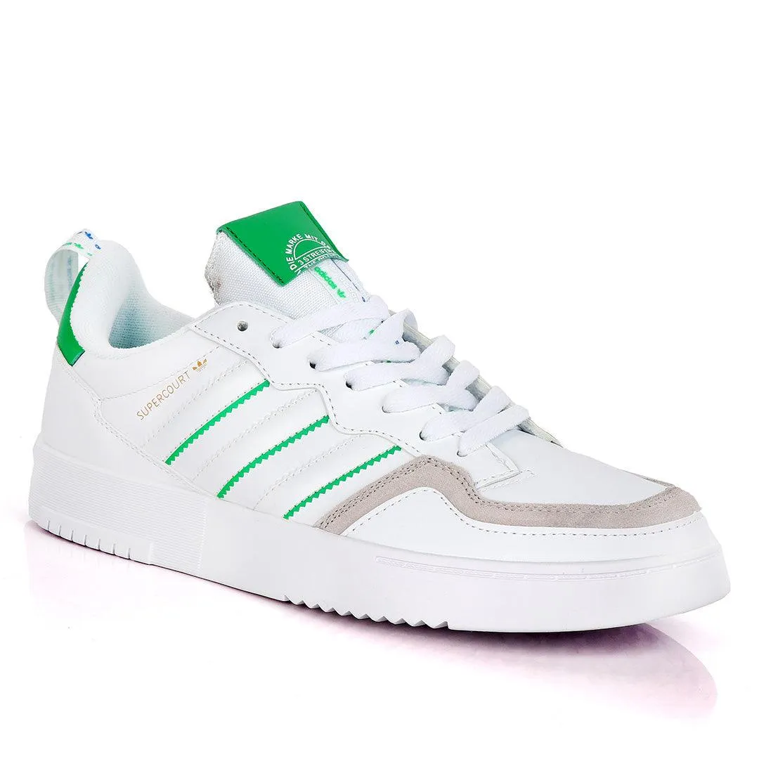 AD SuperCourt White Fashionable Sneakers With Green Classic Designs