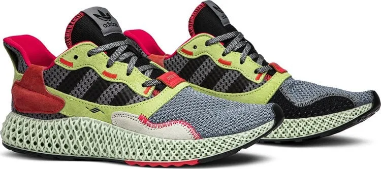 Adidas ZX 4000 Futurecraft 4D 'Grey Yellow' sneakers, gray