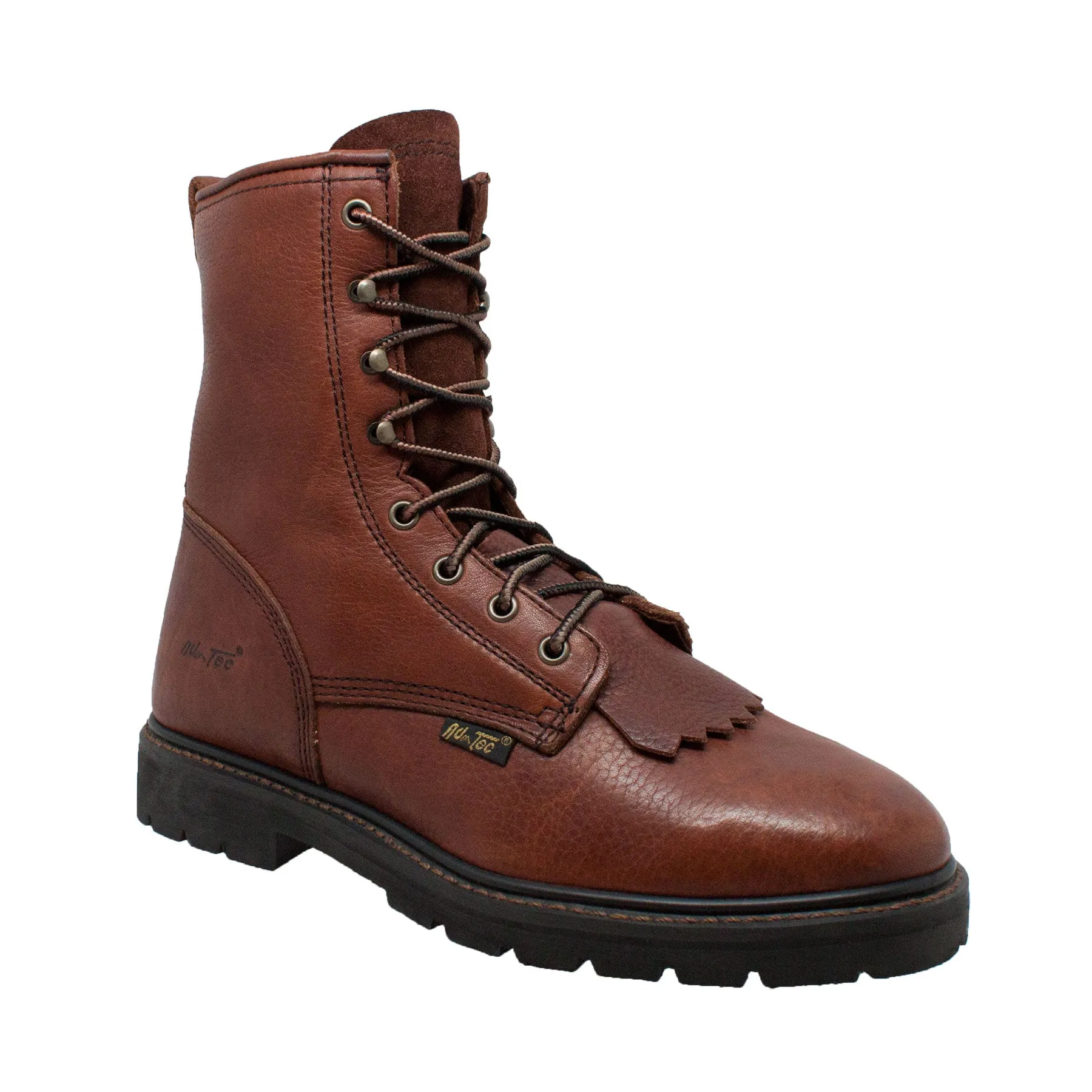 AdTec Mens Chestnut 9in Lacer Work Boots Leather Packer