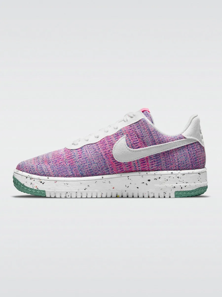 Air Force 1 Crater Flyknit Sneaker - Fuchsia Glow-White-Pink Blast-Green Glow