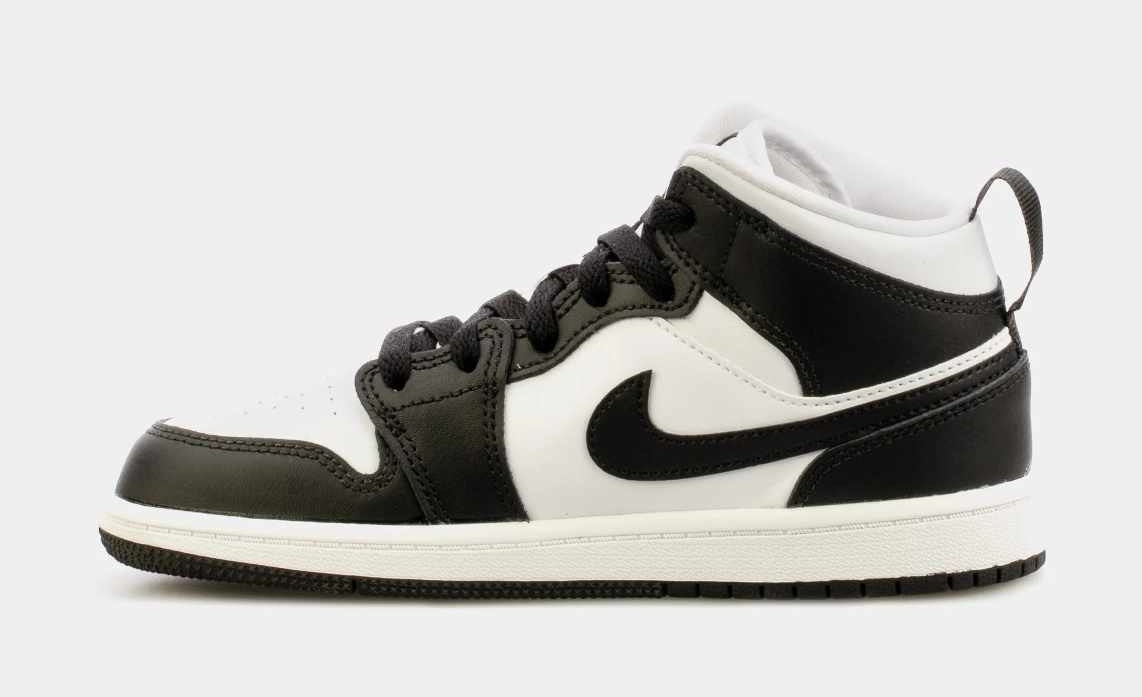 Air Jordan 1 Mid Preschool Lifestyle Shoes (Black/White)