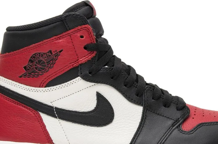 Air Jordan 1 Retro High OG Bred Toe Sneakers, Red