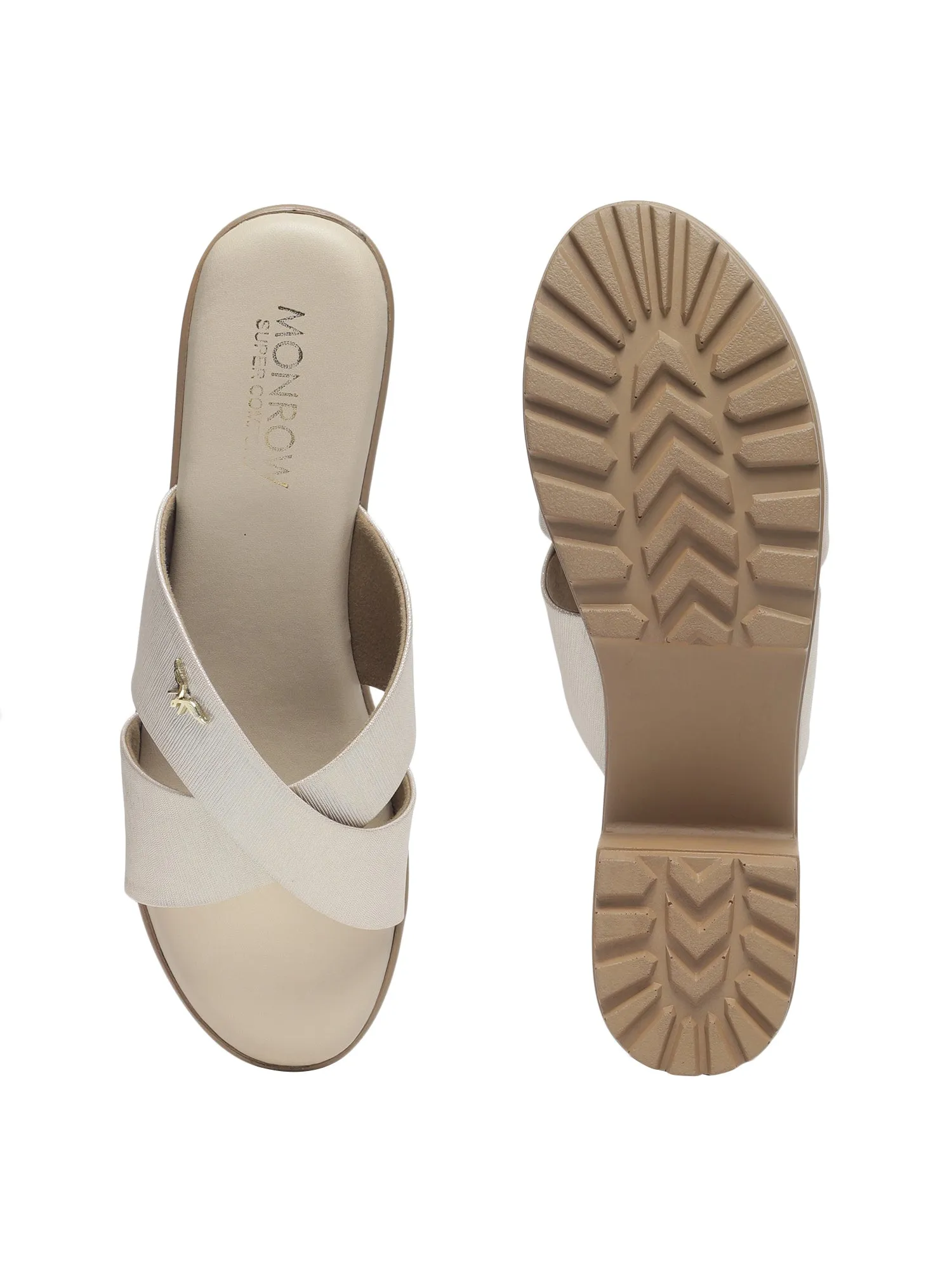 Alazne Beige Platform Heels