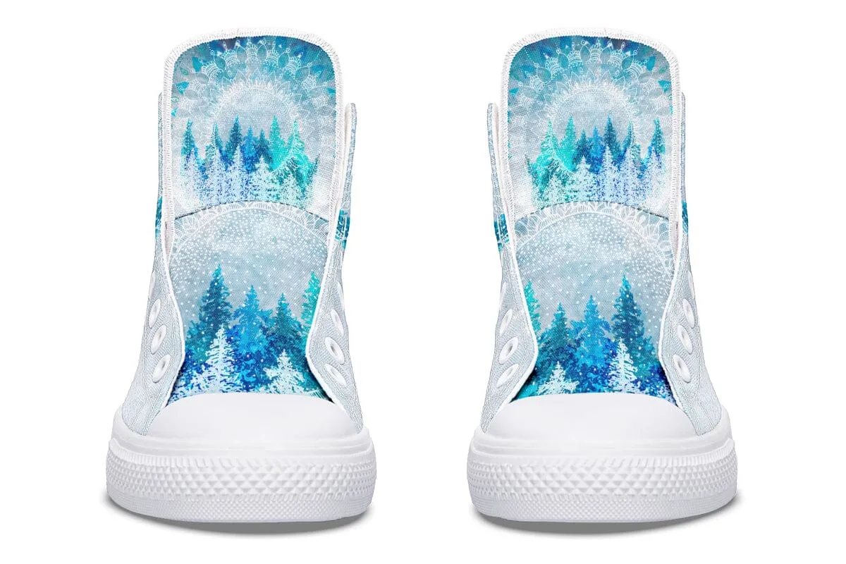 Among The Pines Mandala High Top Shoes