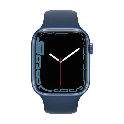 Apple Watch Series 7 (GPS) 45mm Blue Aluminum Case with Abyss Blue Sport Band (MKN83LL)