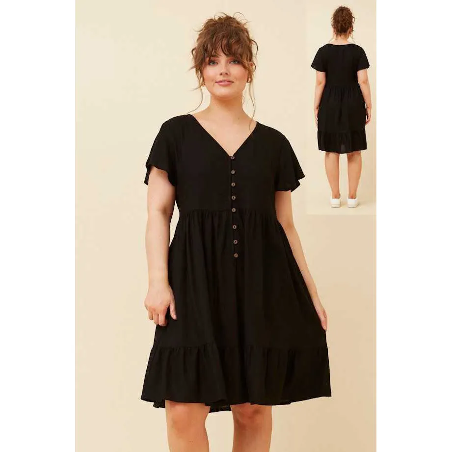 Baby Doll  Dress - Black