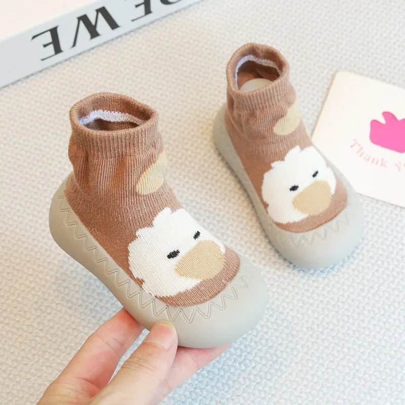 Baby Socks Shoes Infant Cute Cartoon Kids Soft Rubber Sole Booties Toddler Girls First Walker