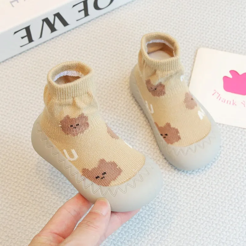 Baby Socks Shoes Infant Cute Cartoon Kids Soft Rubber Sole Booties Toddler Girls First Walker