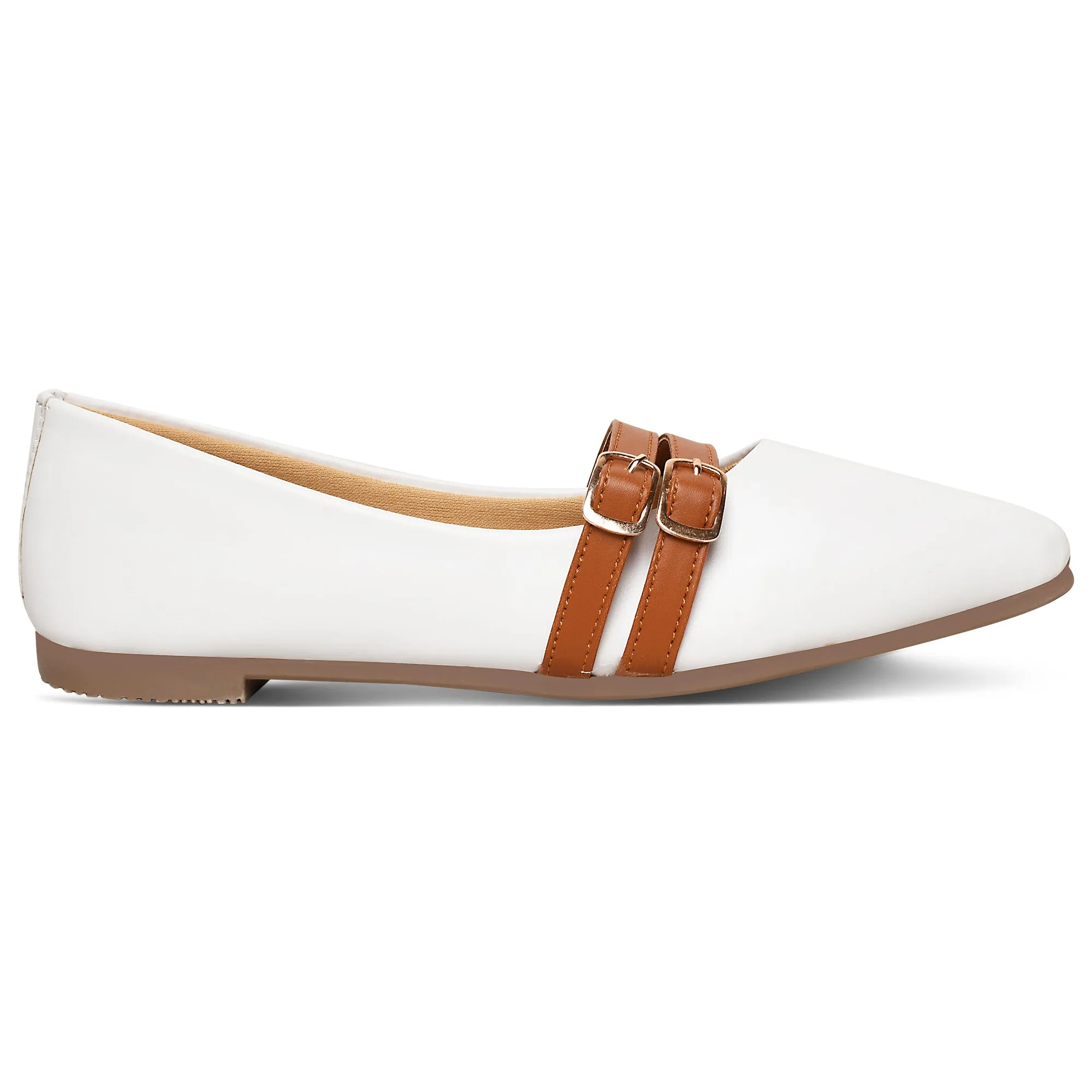 Ballerina with Dual Buckles Flat