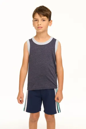 Boy's Coastin' Stripe Recycled Vintage Jersey Tank