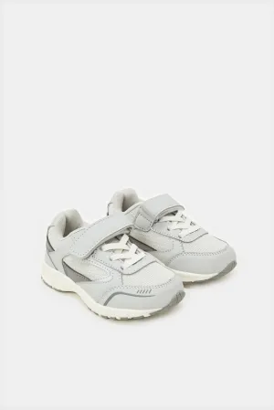 Boys Grey Color Block Trainer