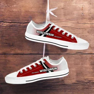 #BuckyNation Wisconsin Classic Canvas Tennis Shoes