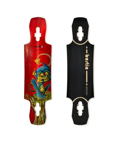 Bustin Boards Maestro 34" Red Monkey Deck: Blue Monkey, Red