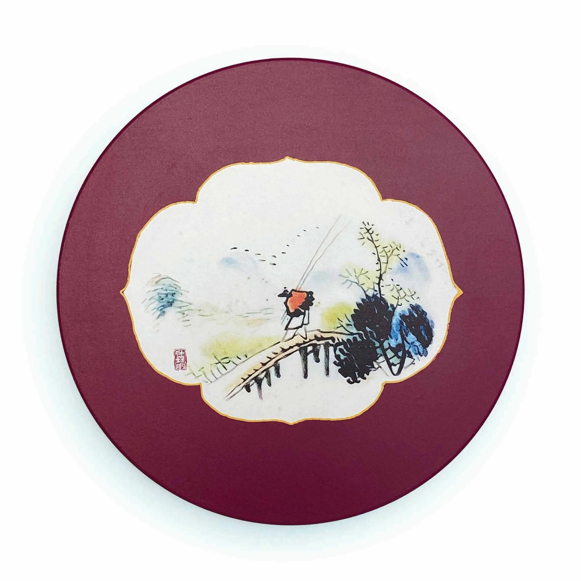 Chinese Vignettes Trivets Set