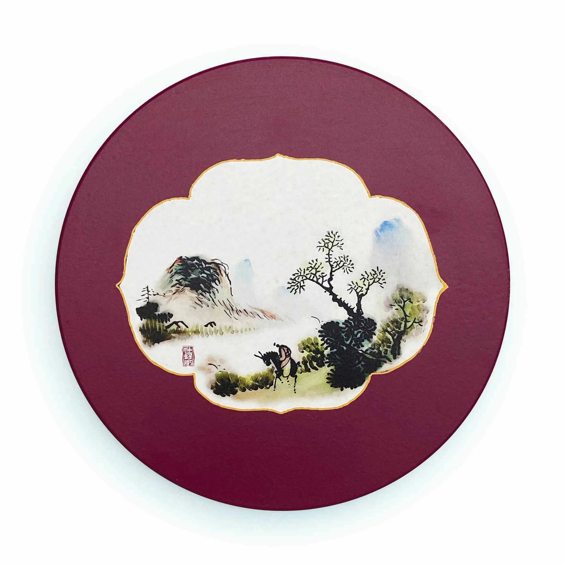 Chinese Vignettes Trivets Set