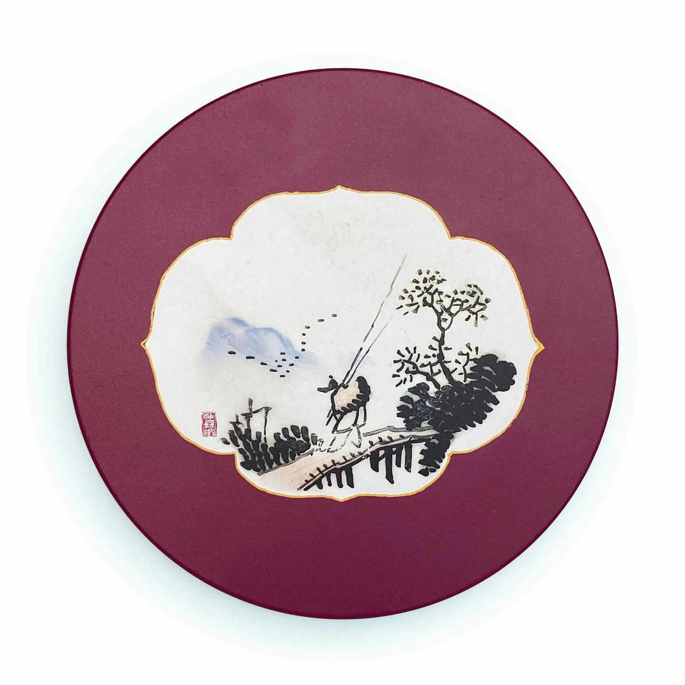 Chinese Vignettes Trivets Set