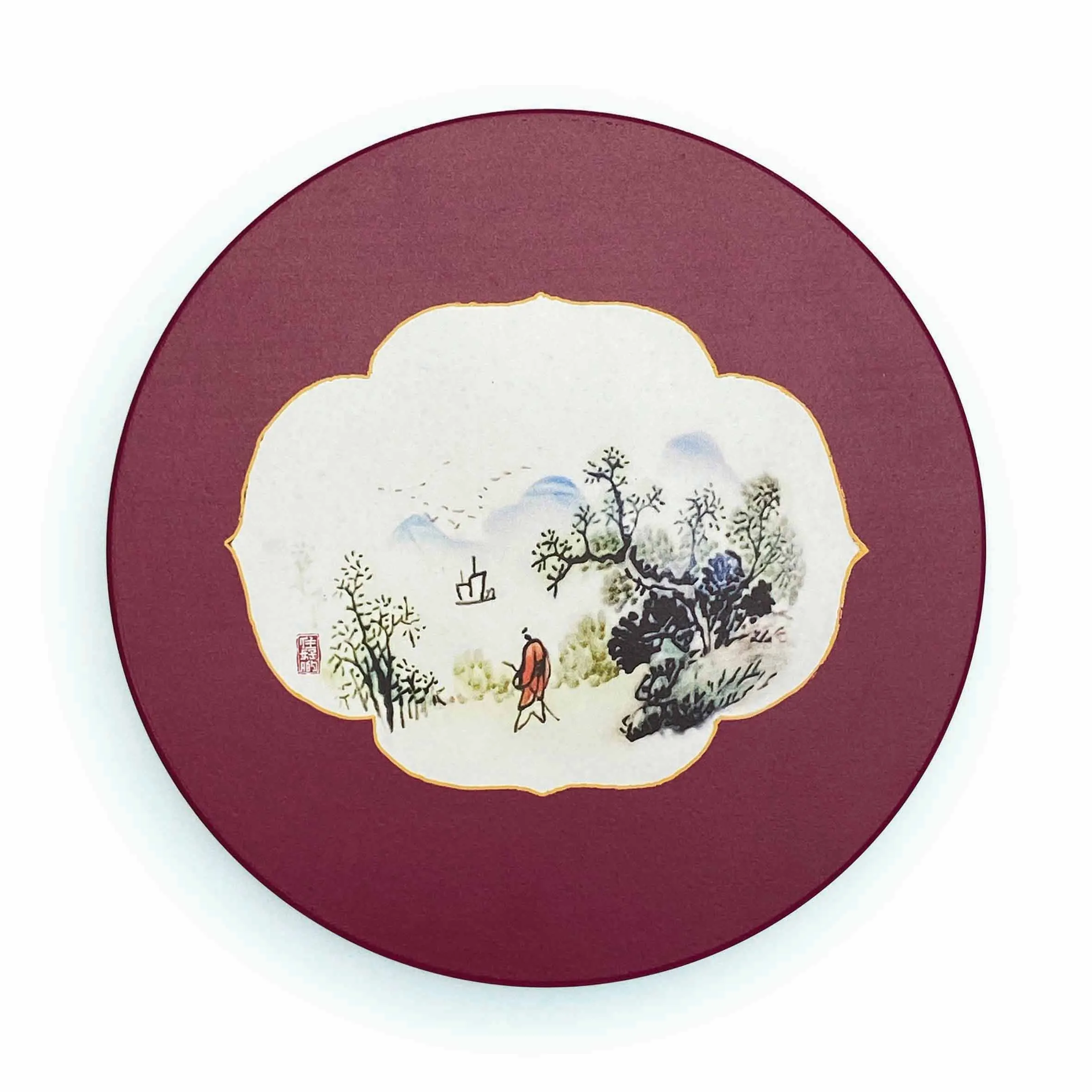 Chinese Vignettes Trivets Set