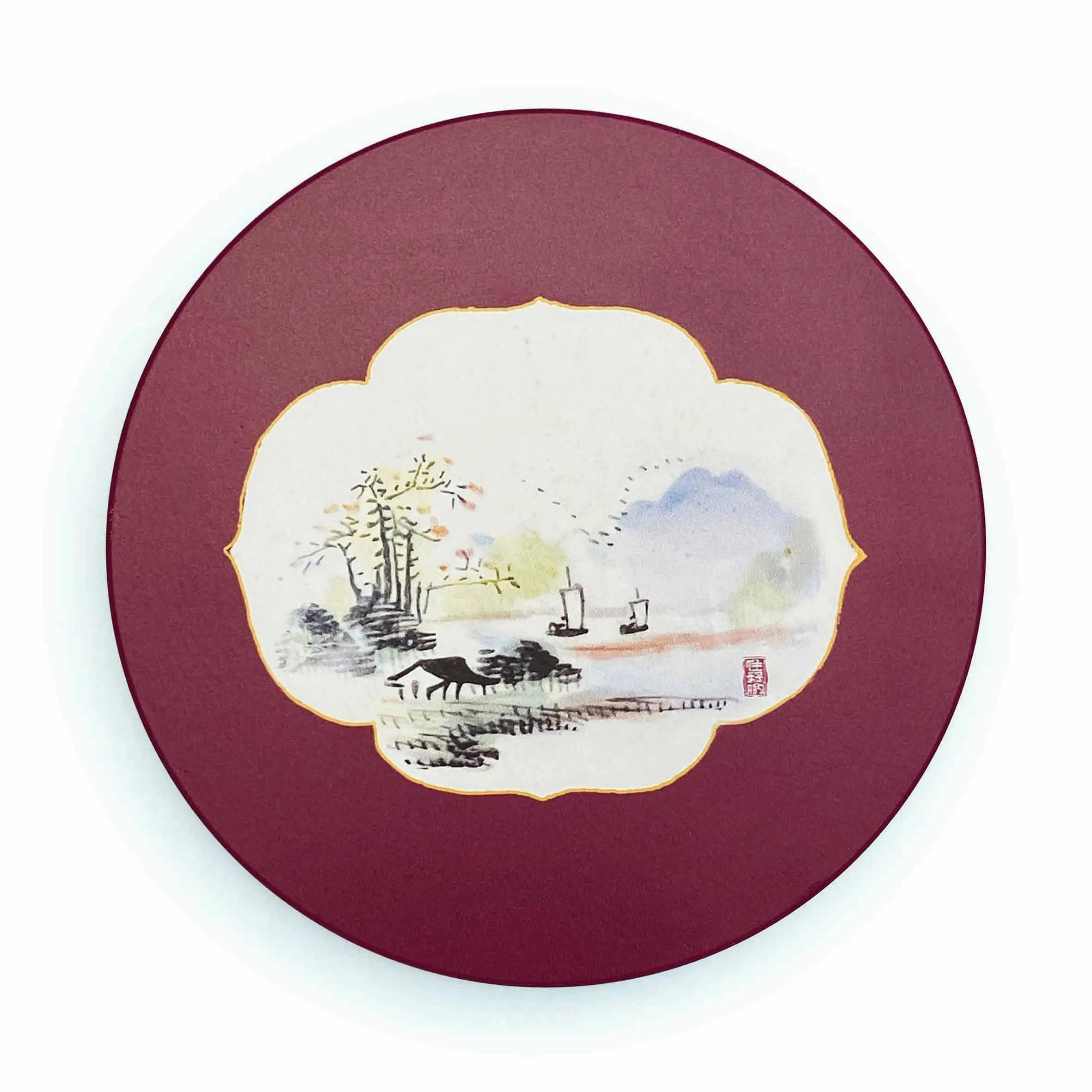 Chinese Vignettes Trivets Set