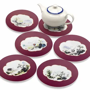 Chinese Vignettes Trivets Set