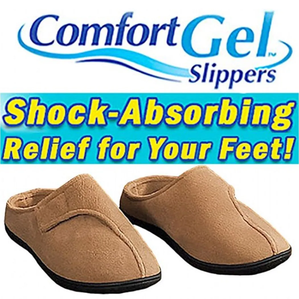 Comfort Gel Slippers - Soft, Supportive, and Stylish Indoor Footwear (Large)