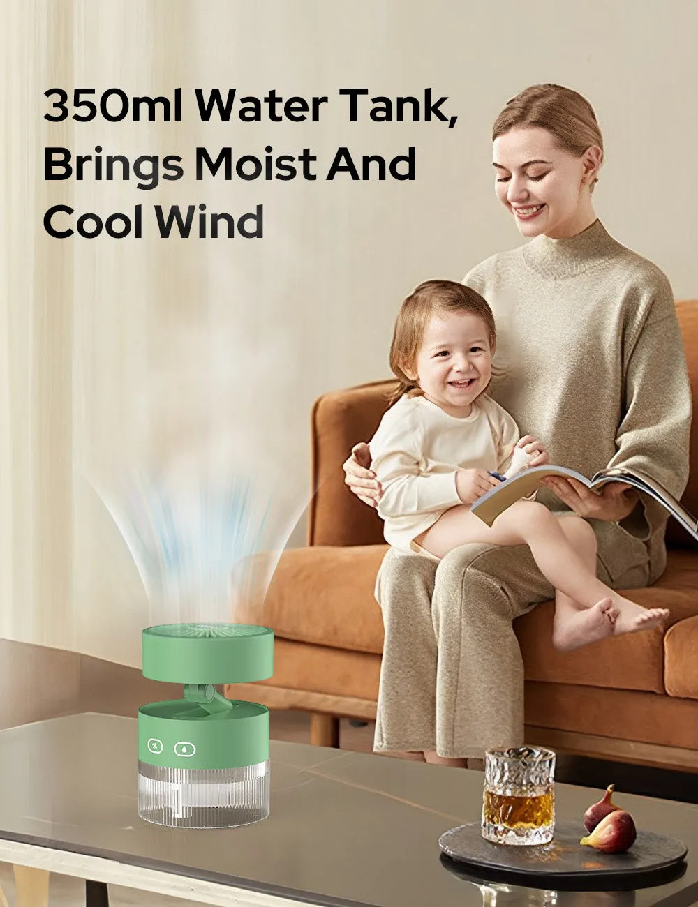 COSTAR Portable Table Fan with Mist Humidify