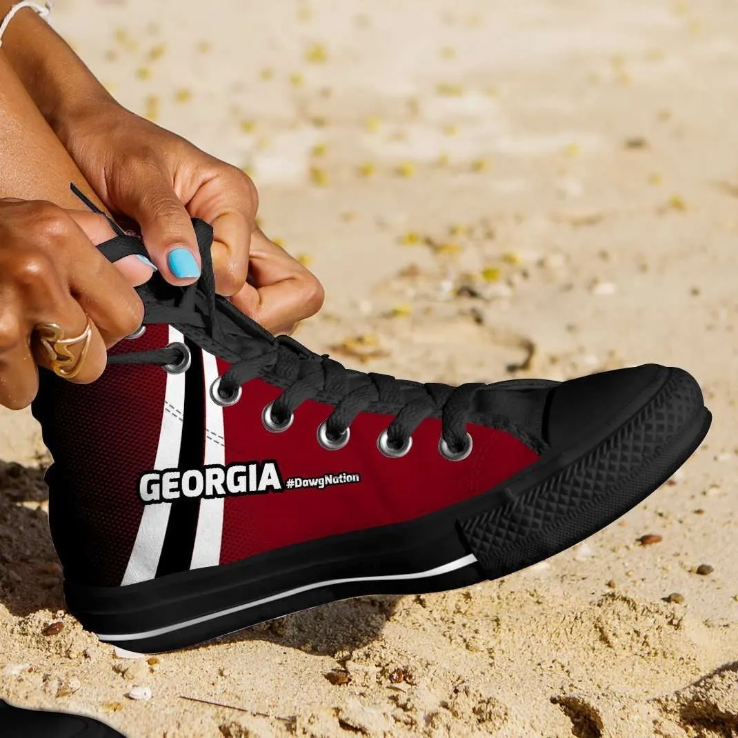 #DawgNation Georgia Canvas High Top Shoes