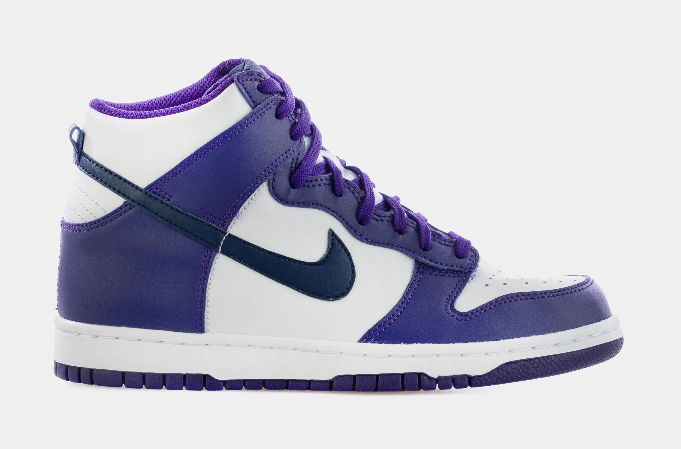 Dunk High Navy Court Purple Grade School Lifestyle Shoes (Navy/Purple) Limit One Per Customer