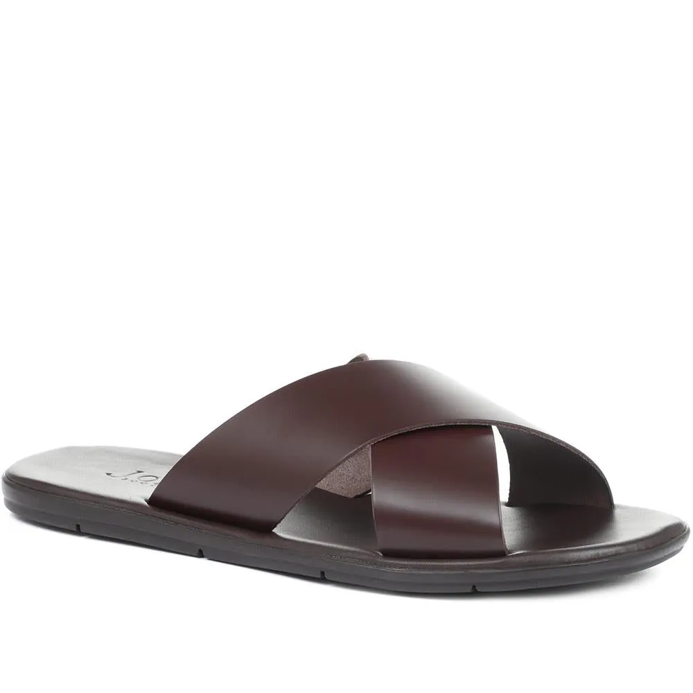 Eli Leather Slider Sandals - ELI / 318 611