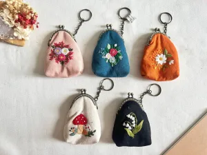 Embroidered Keychain Pouch | Handmade