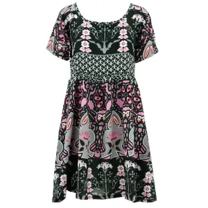 Empire Line Tea Dress - Fleur-De-Lis