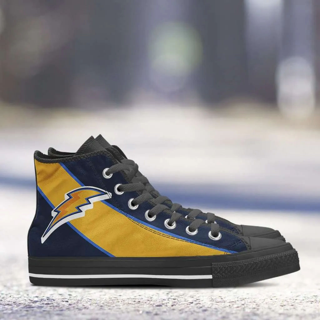 Fan Art LA Chargers Canvas High Top Shoes