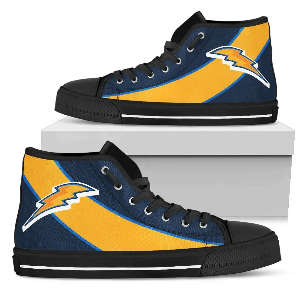 Fan Art LA Chargers Canvas High Top Shoes