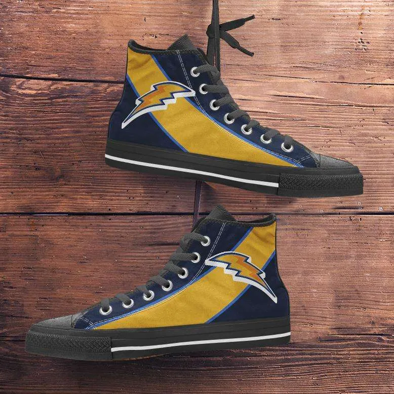 Fan Art LA Chargers Canvas High Top Shoes