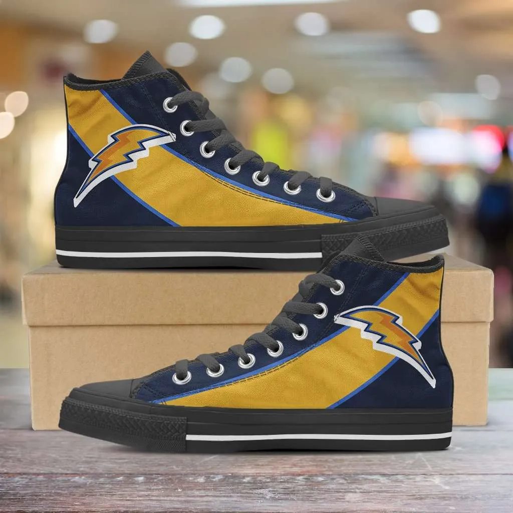 Fan Art LA Chargers Canvas High Top Shoes